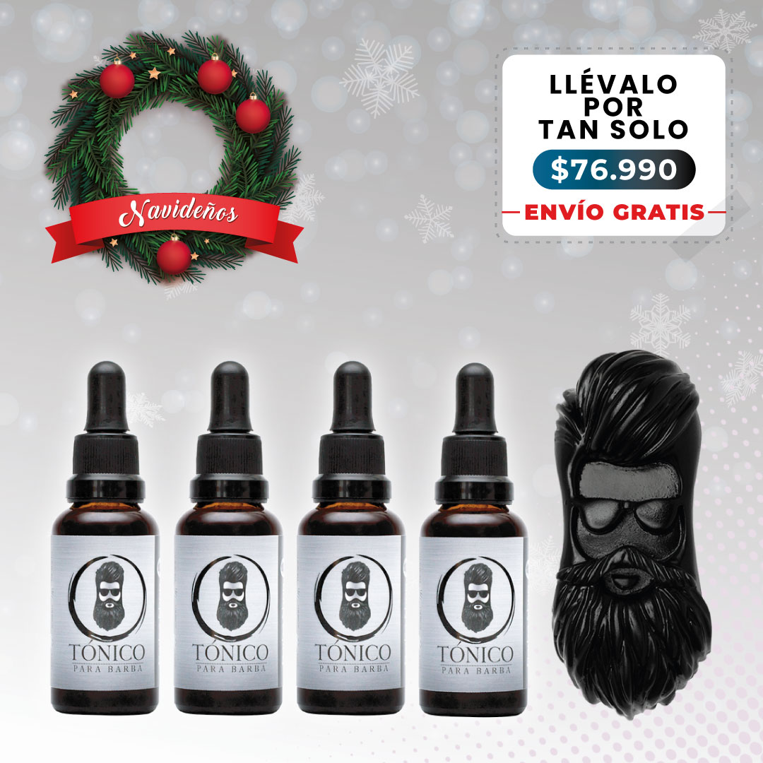 Tónico Para Barba x4 + Barba Jabón + Envío Gratis