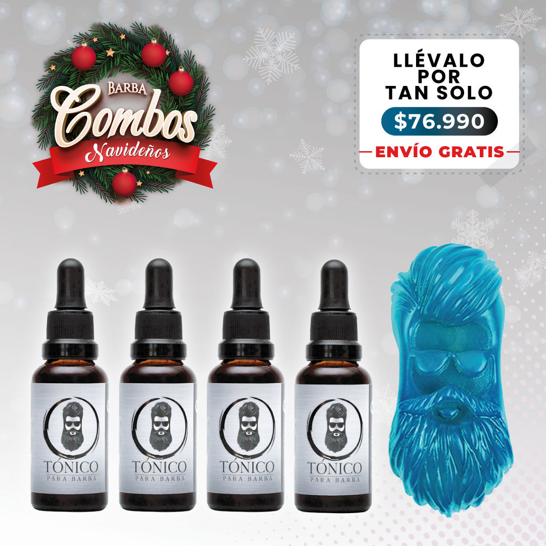 Tónico Para Barba x4 + Barba Jabón + Envío Gratis