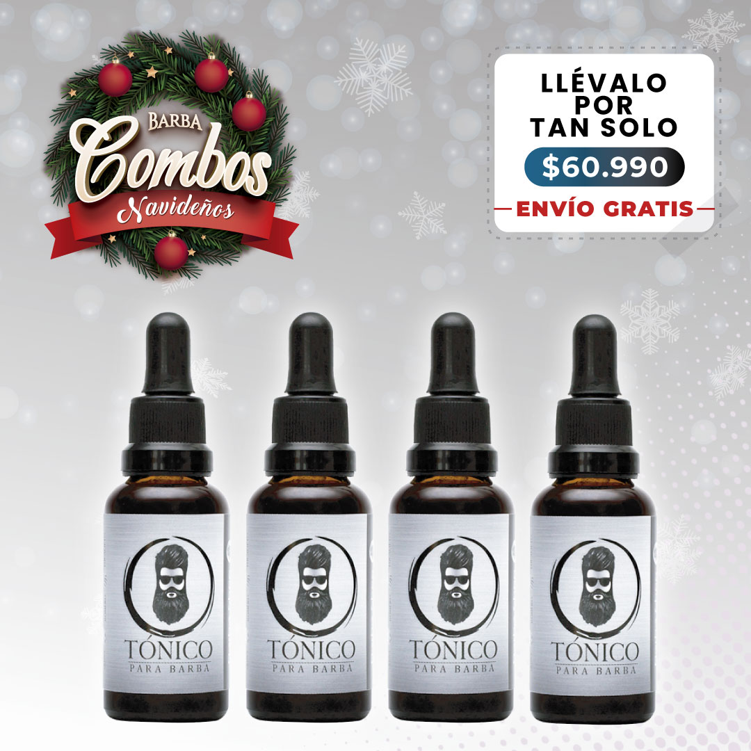 Tónico Para Barba x4 + Envío Gratis