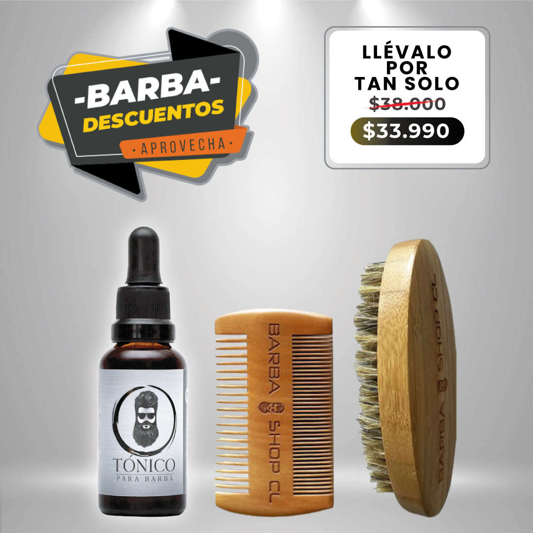 Tónico Para Barba + Peines Especializados + Envío Gratis