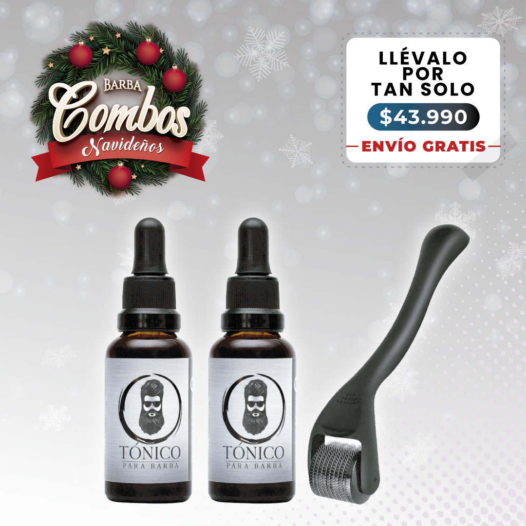 Tónico Para Barba x2 + Barba Roller + Envío Gratis