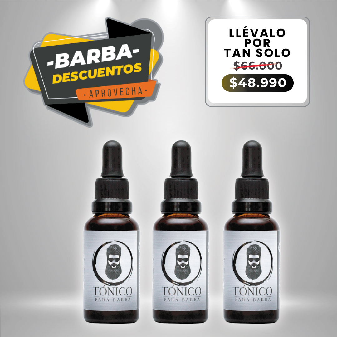 Tónico Para Barba x3 + Envío Gratis