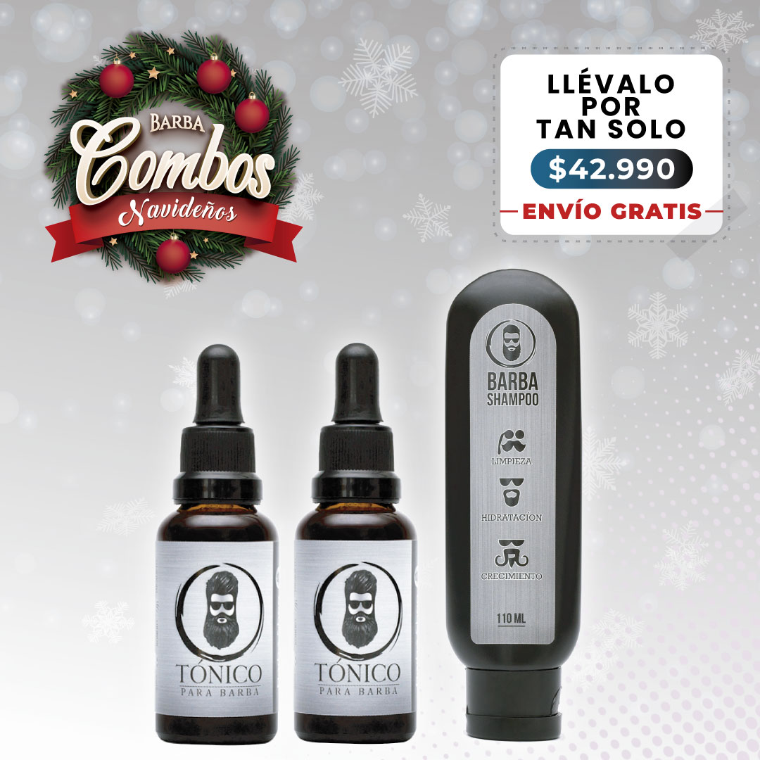 Tónico Para Barba x2 + Barba Shampoo + Envío Gratis