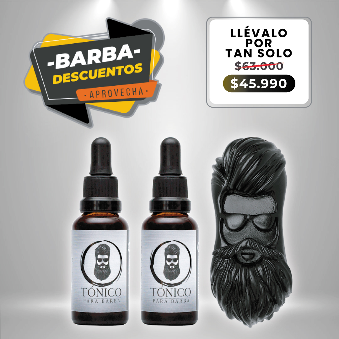 Tónico Para Barba x2 + Barba Jabón + Envío Gratis