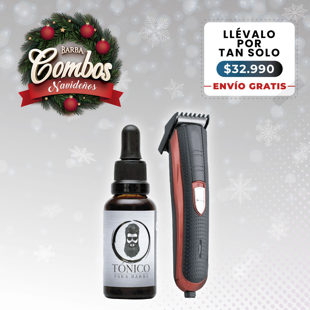 Tónico Para Barba + Máquina Barbera + Envío Gratis