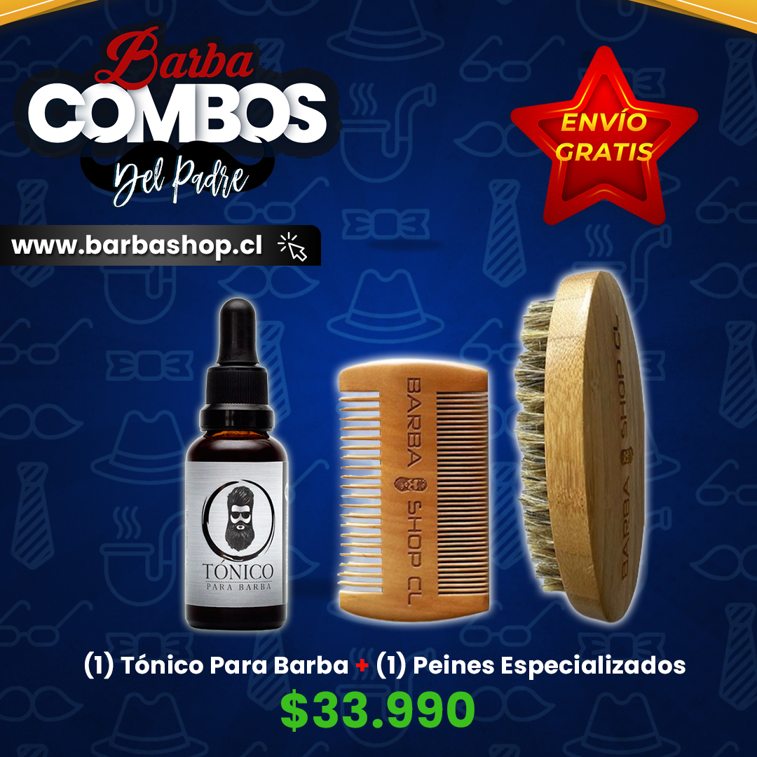 Tónico Para Barba + Peines Especializados + Envío Gratis