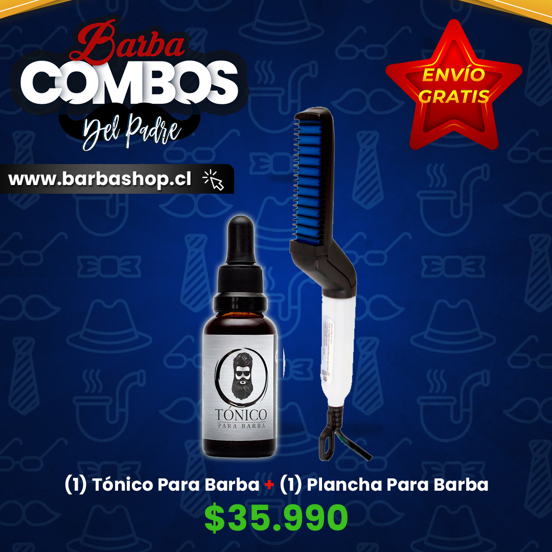 Tónico Para Barba + Plancha Para Barba + Envío Gratis