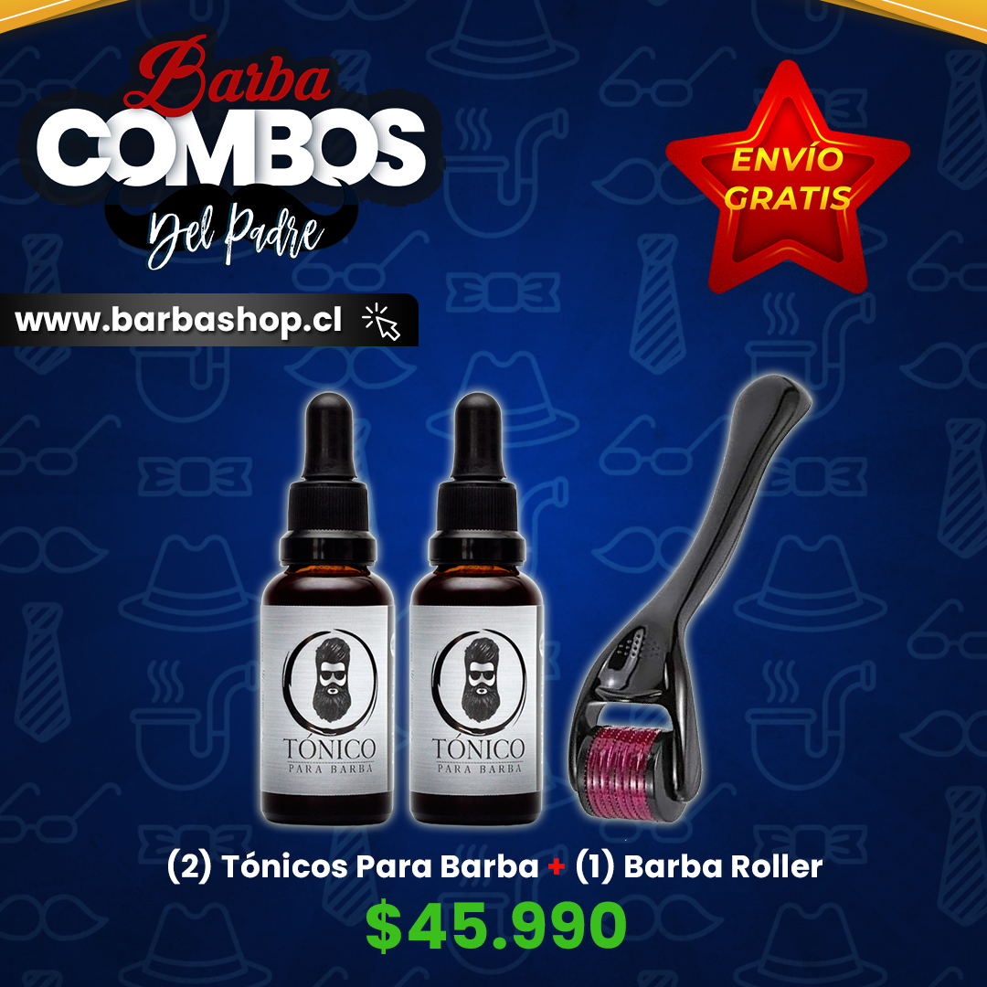 Tónico Para Barba x2 + Barba Roller + Envío Gratis