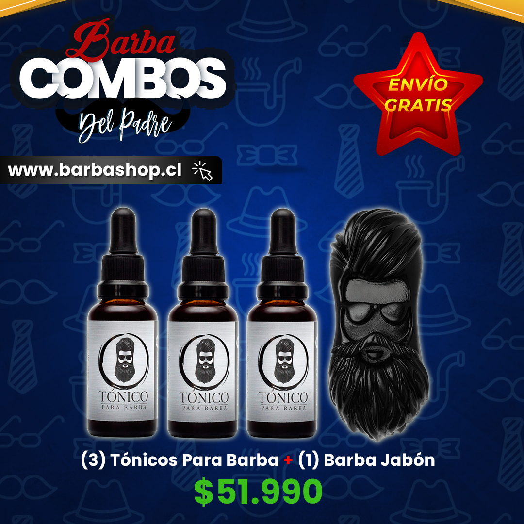 Tónico Para Barba x3 + Barba Jabón + Envío Gratis