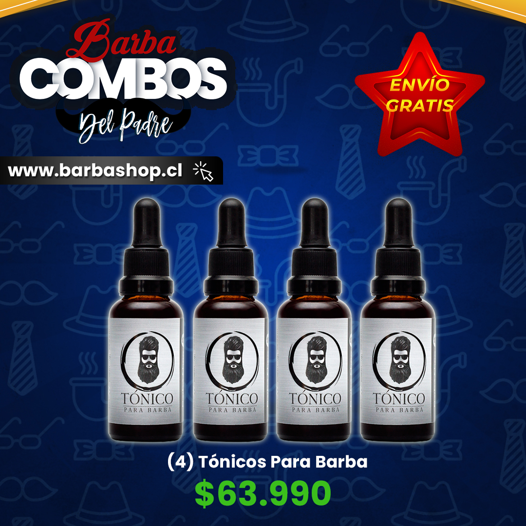 Tónico Para Barba x4 + Envío Gratis